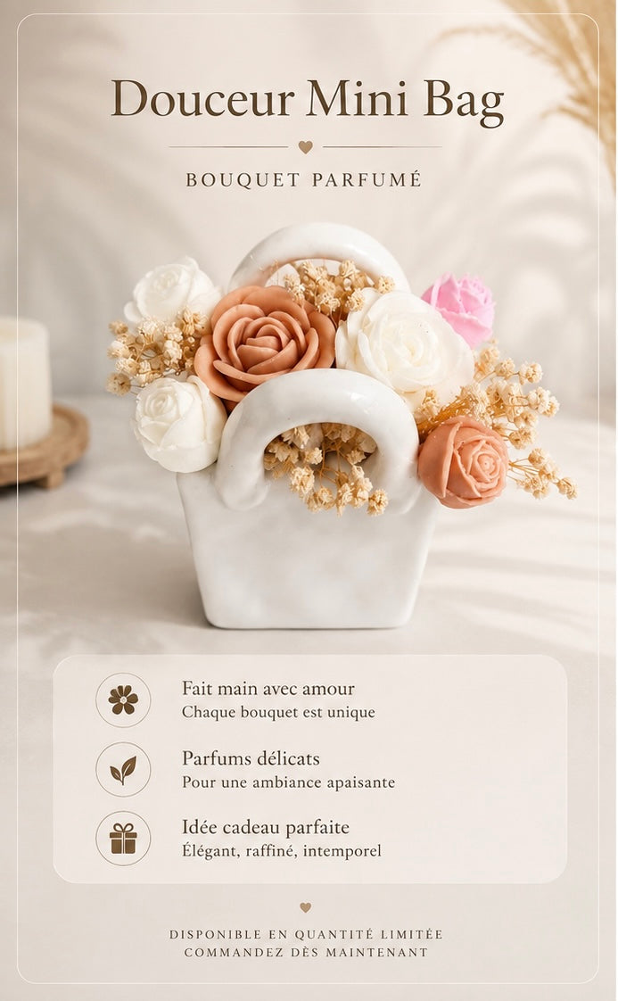 Bouquet de Fondants Parfumés Vase Petit Sac