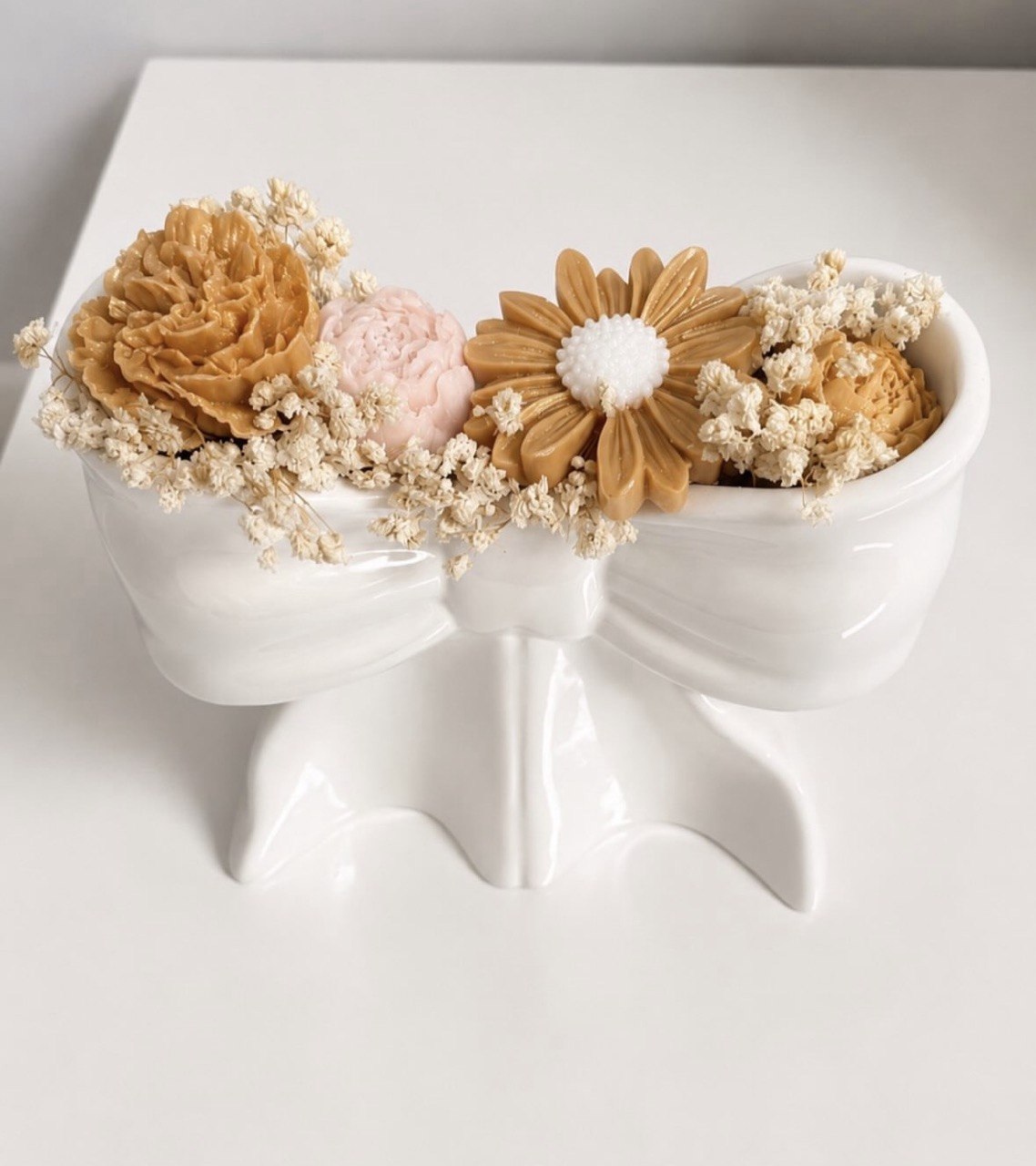 Bouquet de Fondants Parfumés Vase Noeud