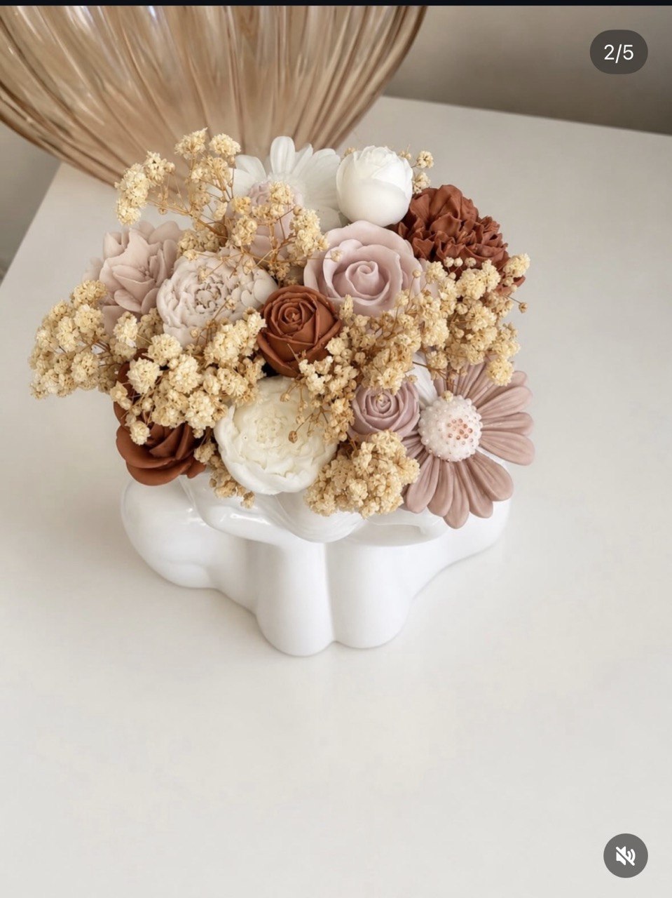 Bouquet de Fondants Parfumés Vase Buste